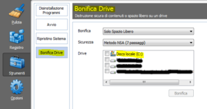 bonifica drive ccleaner